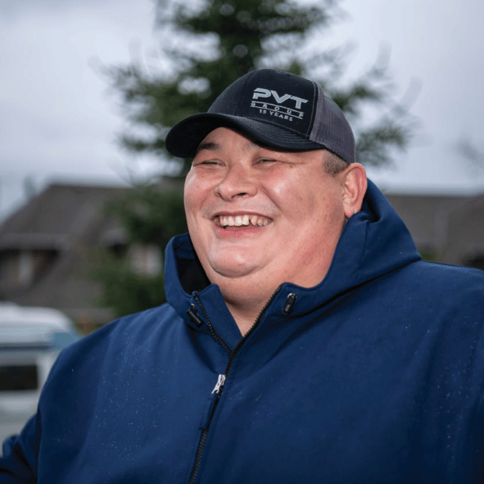 Len Morissette wearing a black baseball cap and a navy blue jacket.
